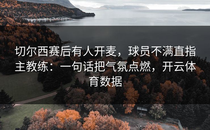 切尔西赛后有人开麦，球员不满直指主教练：一句话把气氛点燃，开云体育数据