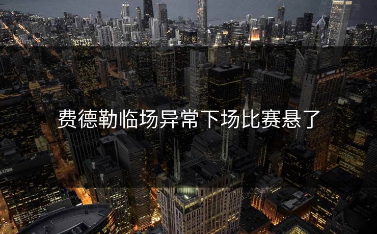 费德勒临场异常下场比赛悬了